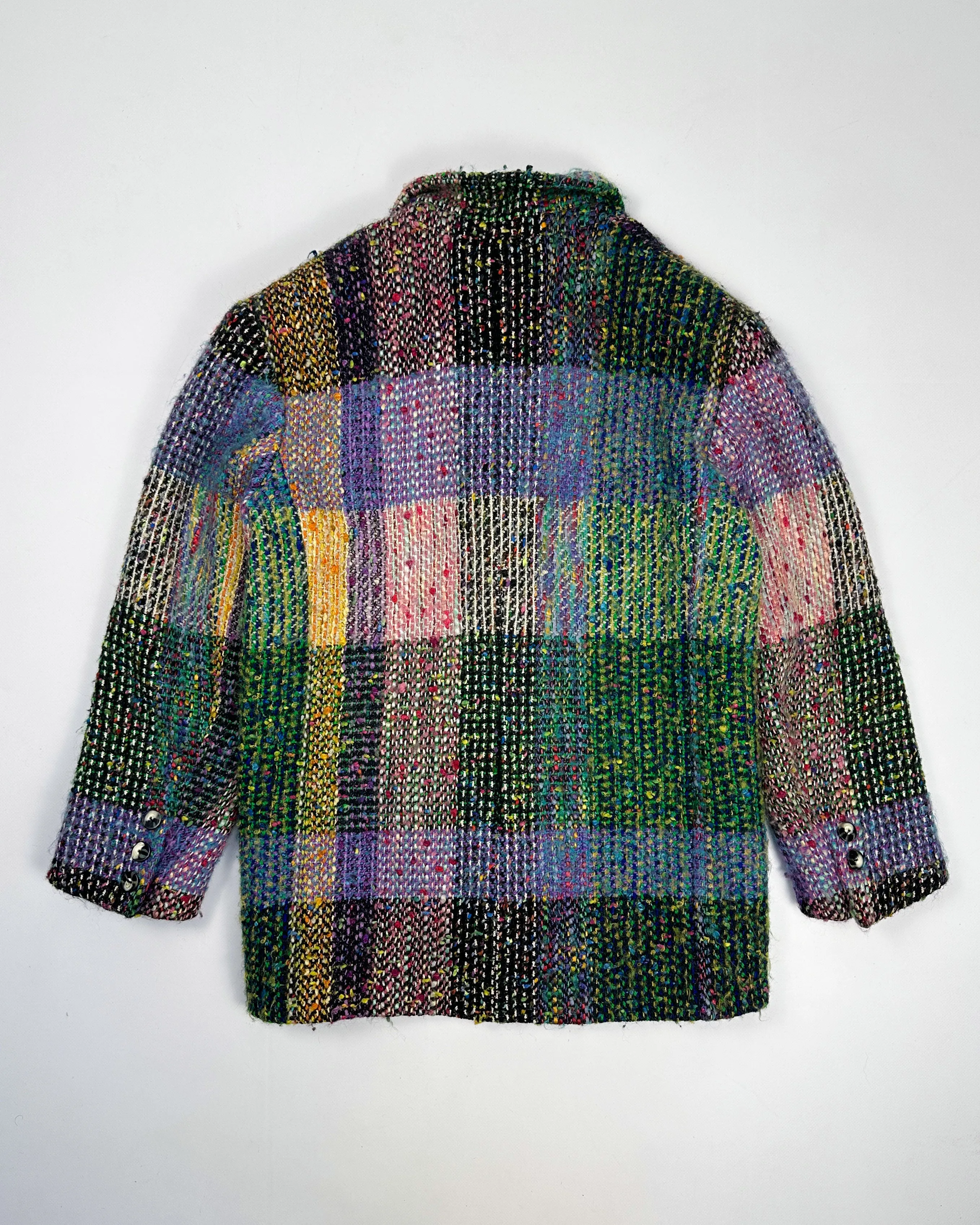 Kenzo Paris Multicolor Wool Coat 1990's