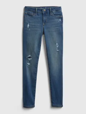 Kids Super Skinny Destructed Jeans with Washwell™