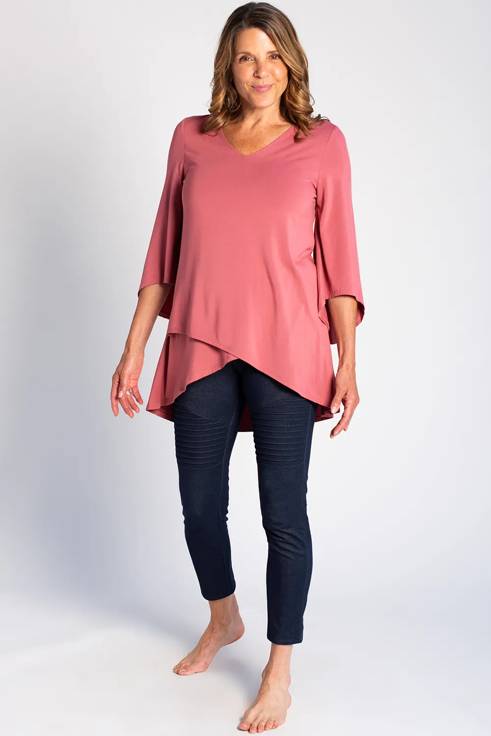 Kinsley Bamboo Tunic - Deep Rose