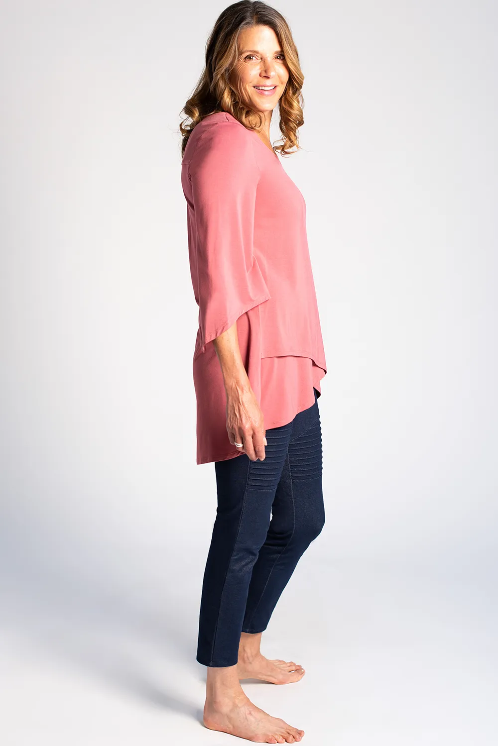 Kinsley Bamboo Tunic - Deep Rose