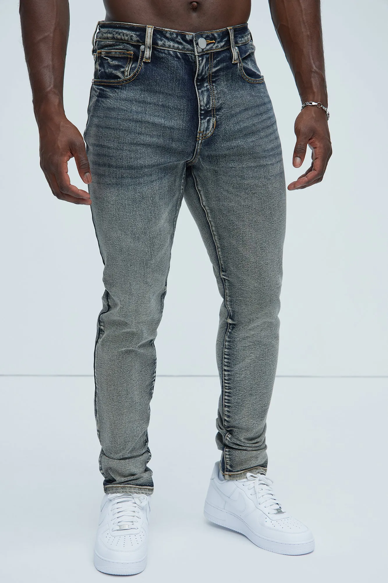 Lance Stacked Skinny Jeans - Dark Wash