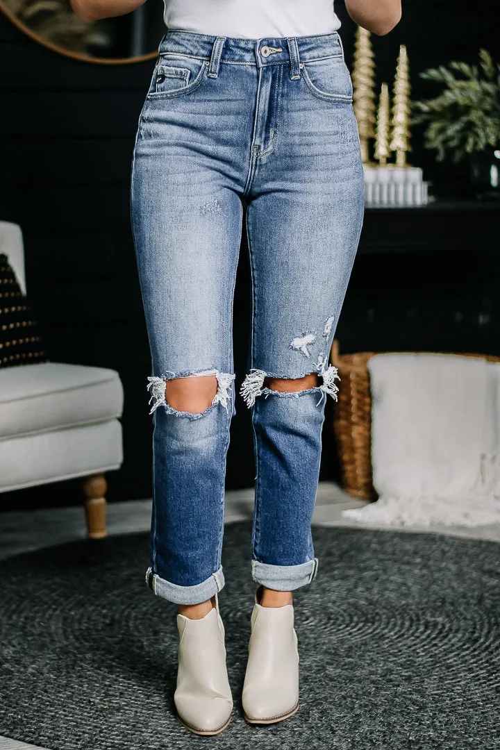 Larger Than Life Cuffed Straight Jeans