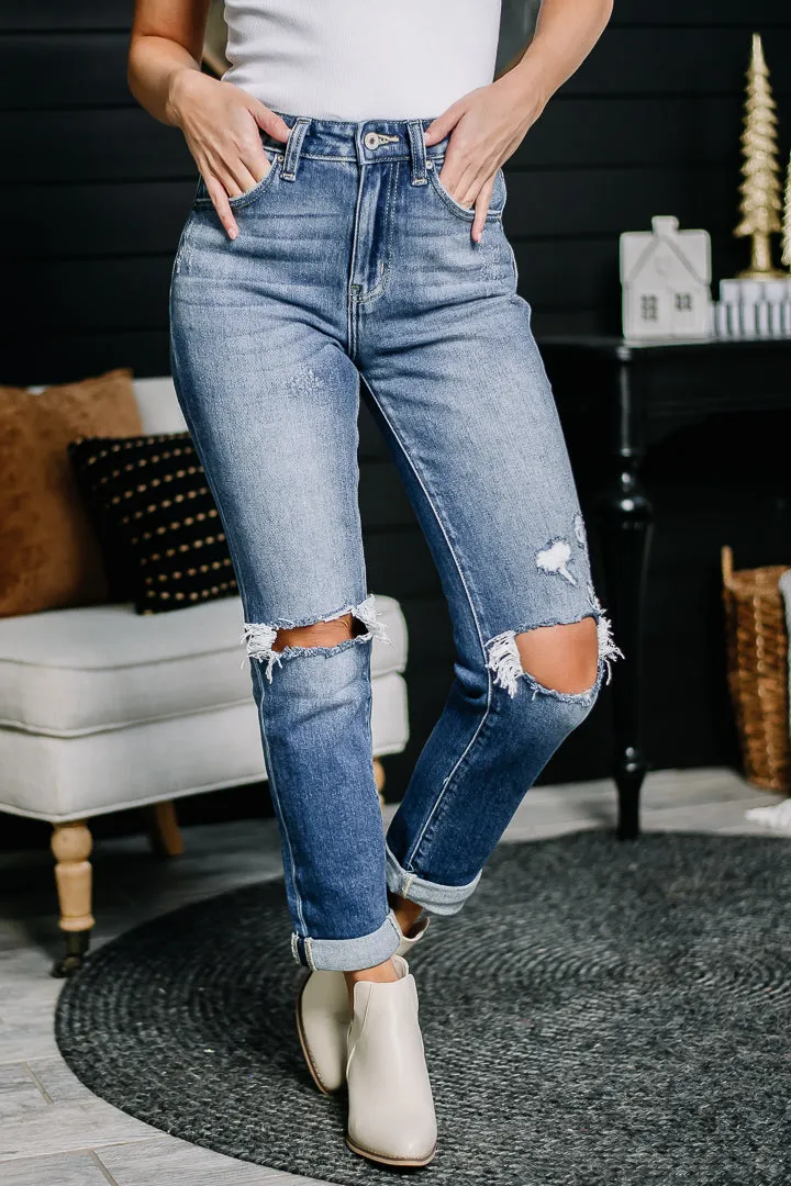 Larger Than Life Cuffed Straight Jeans