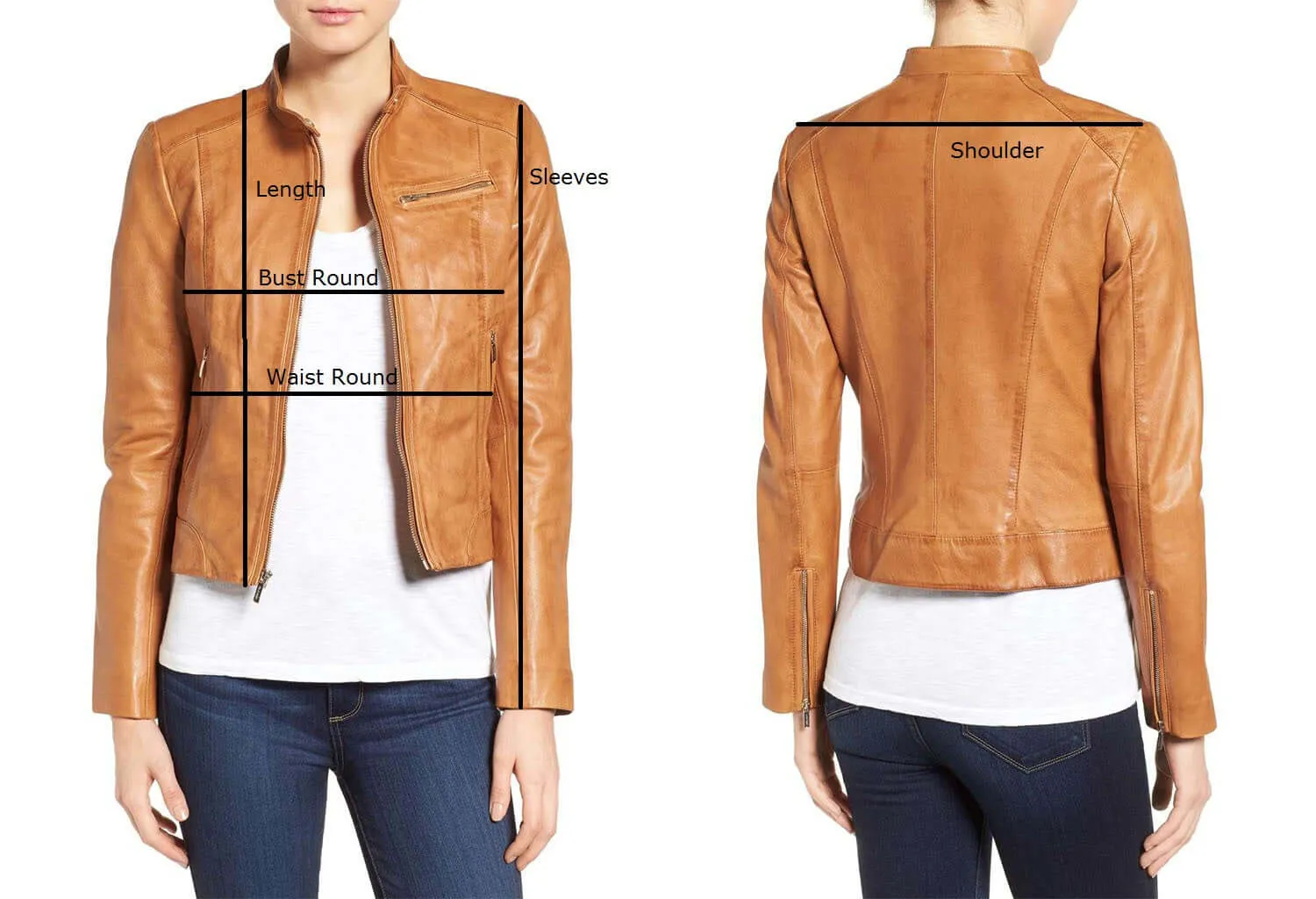 Latest Biker Style Celebrity Leather Jacket For Women, Black Leather Ladies Jacket