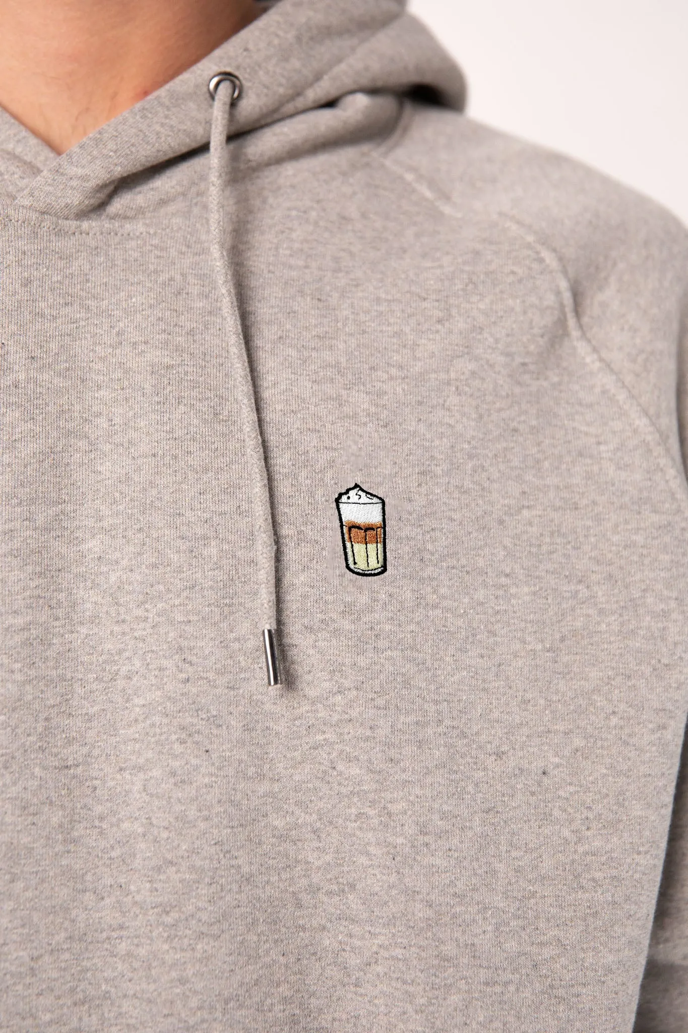 Latte Macchiato | Bestickter Organic Bio Baumwoll Männer Hoodie