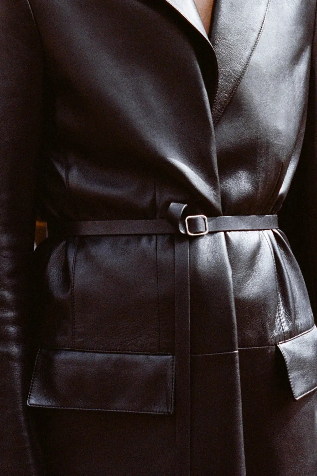 LEATHER BLAZER