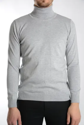 Leeds Slim Fit Heathered Turtleneck Euro Sweater