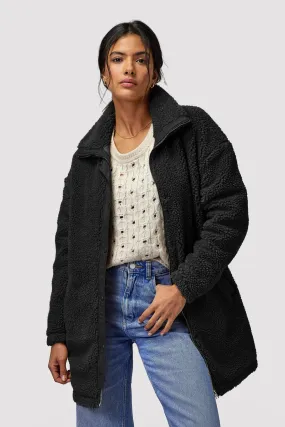 Lexi Sherpa Coat: Black