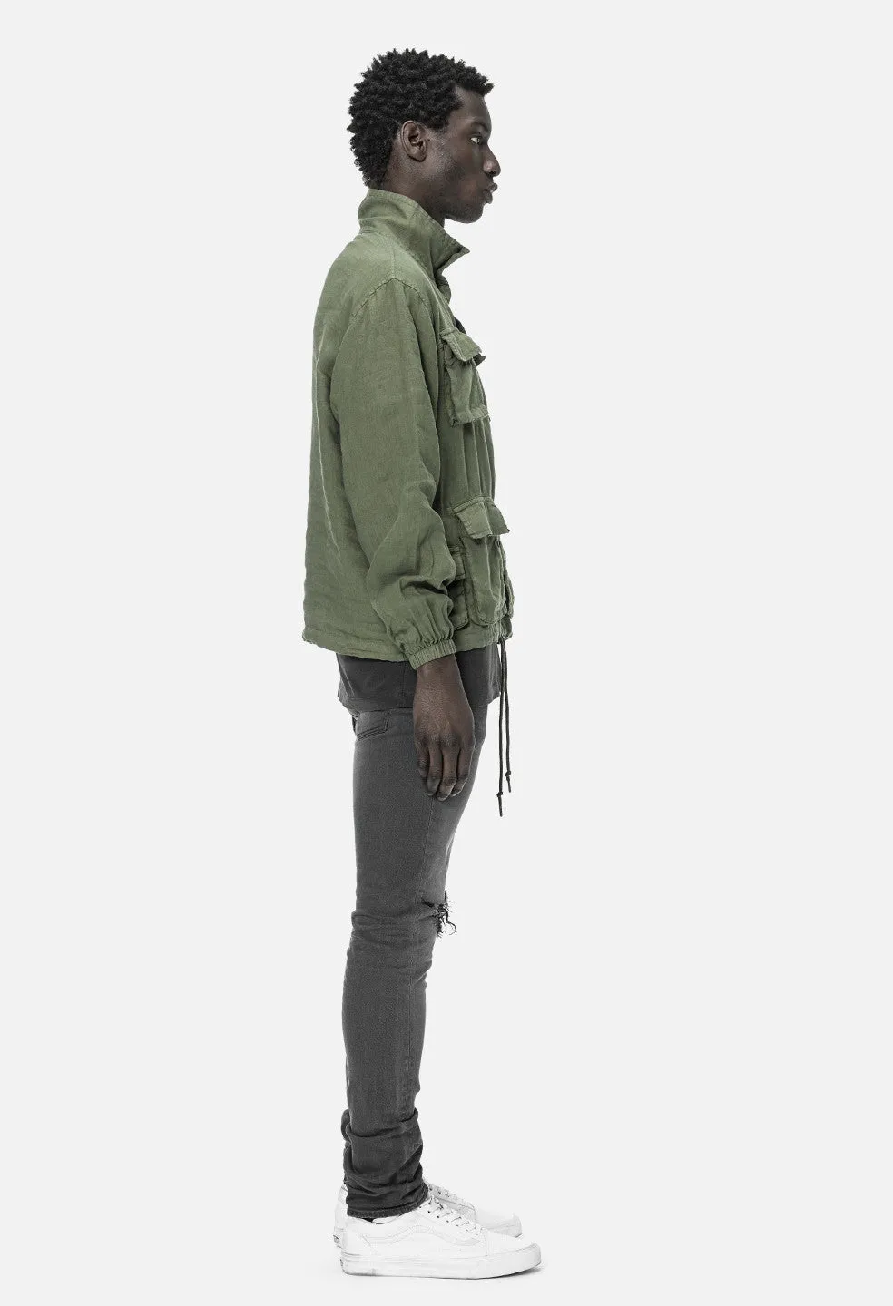 Linen M65 Pullover / Olive