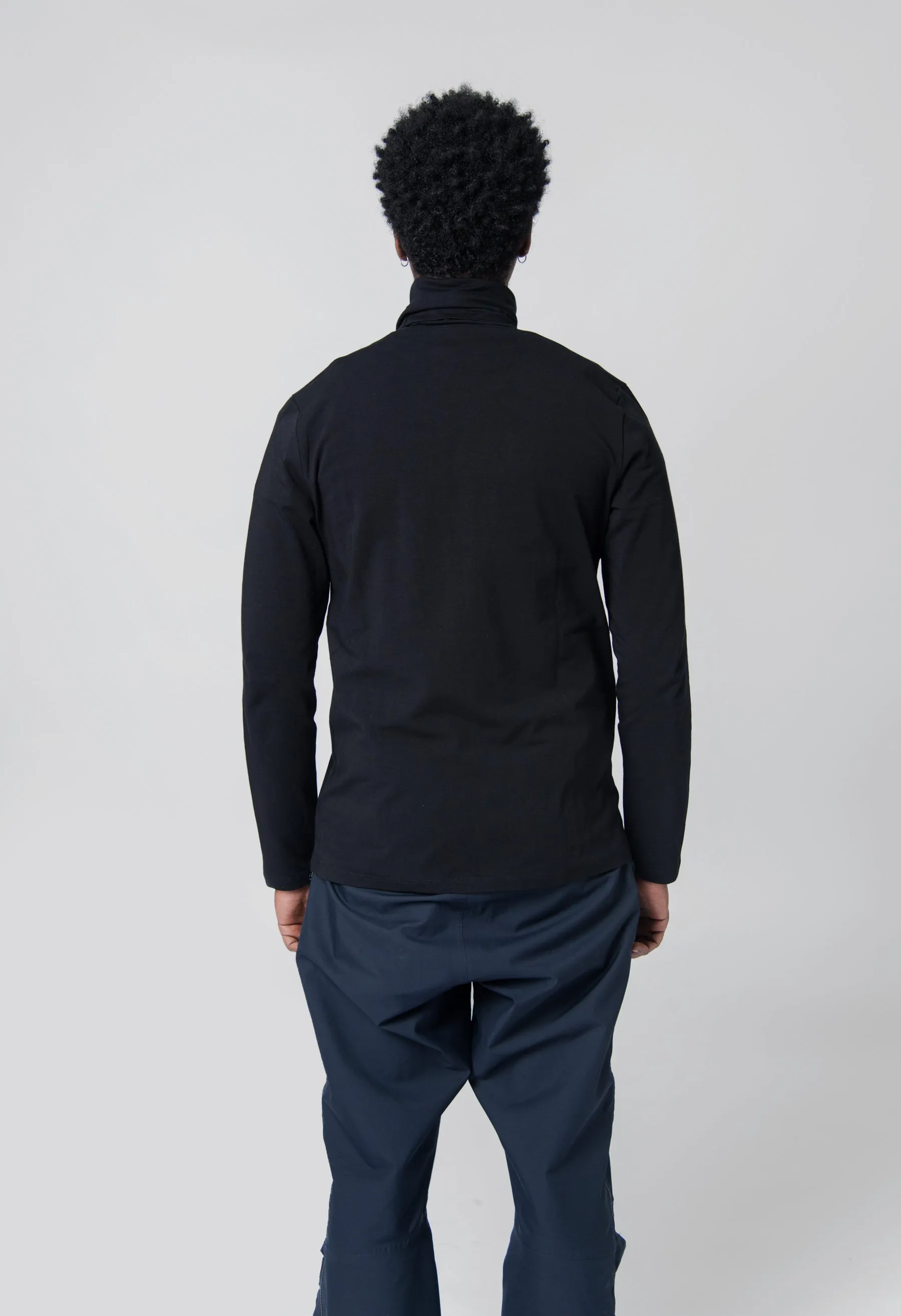 Long Sleeve Turtleneck Tee Black