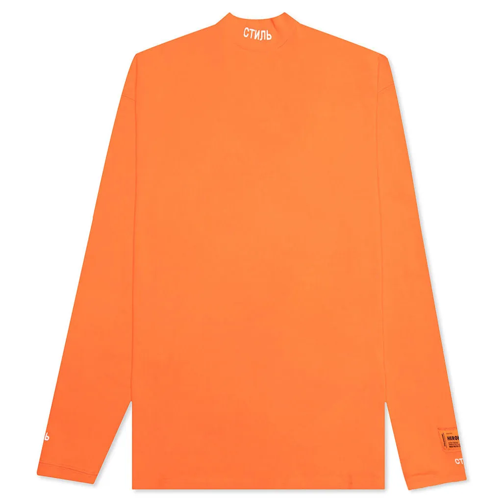 L/S Turtleneck CTNMB - Orange/White