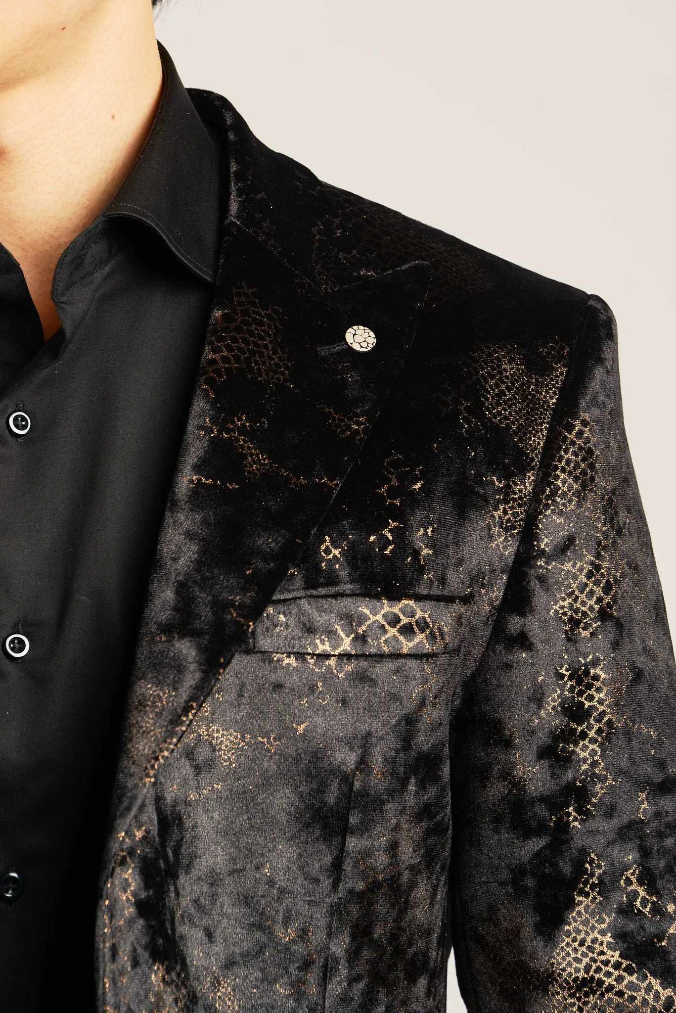 Mayfair Copper Burnished Velvet Blazer