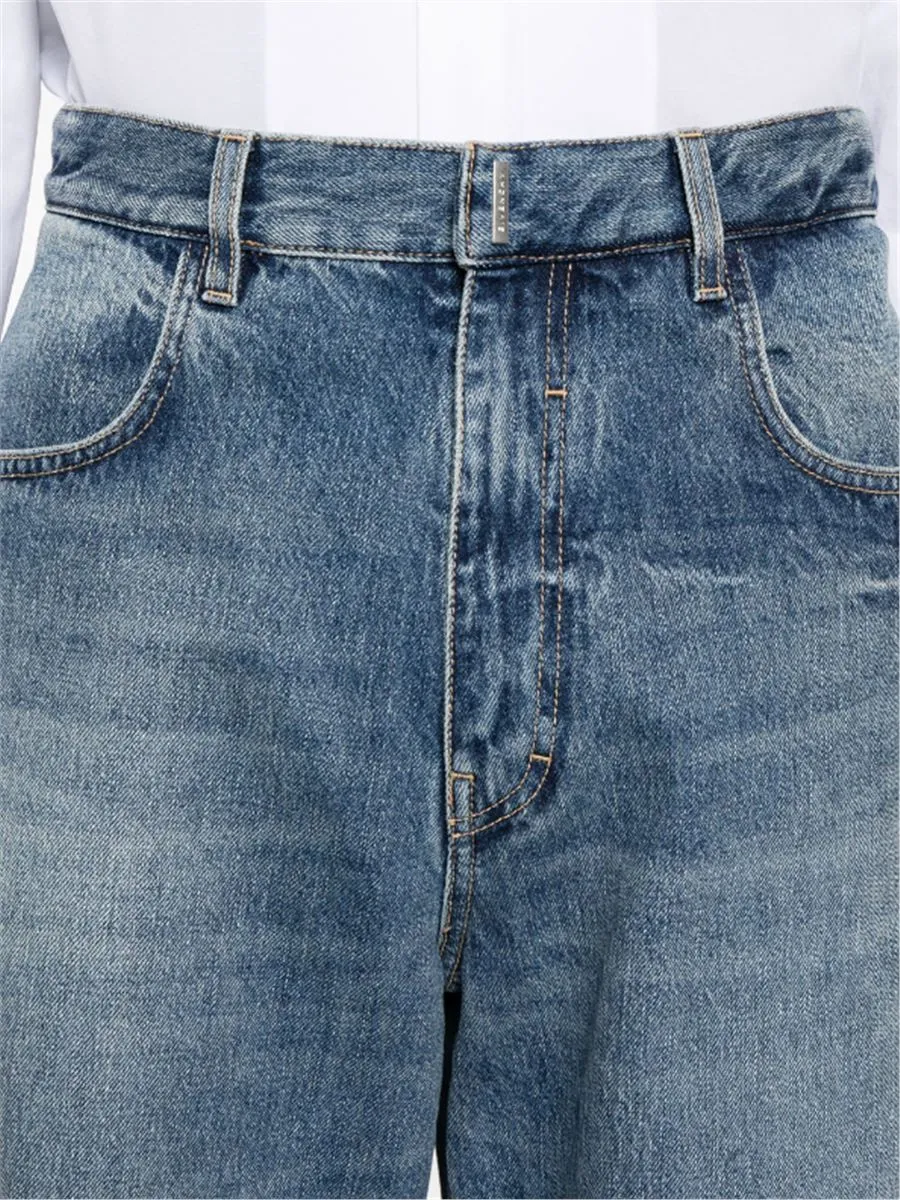 MID-RISE STRAIGHT-LEG JEANS