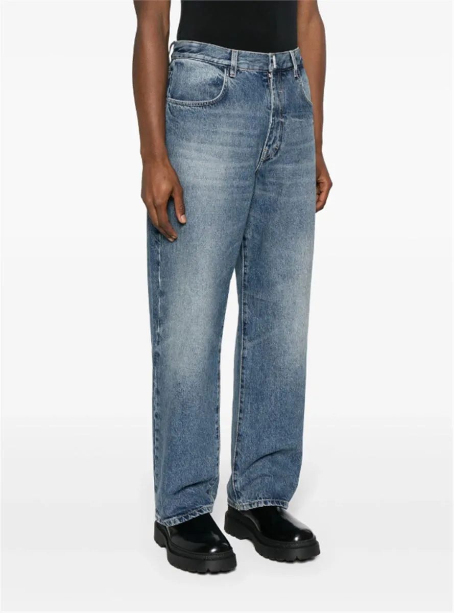 MID-RISE STRAIGHT-LEG JEANS