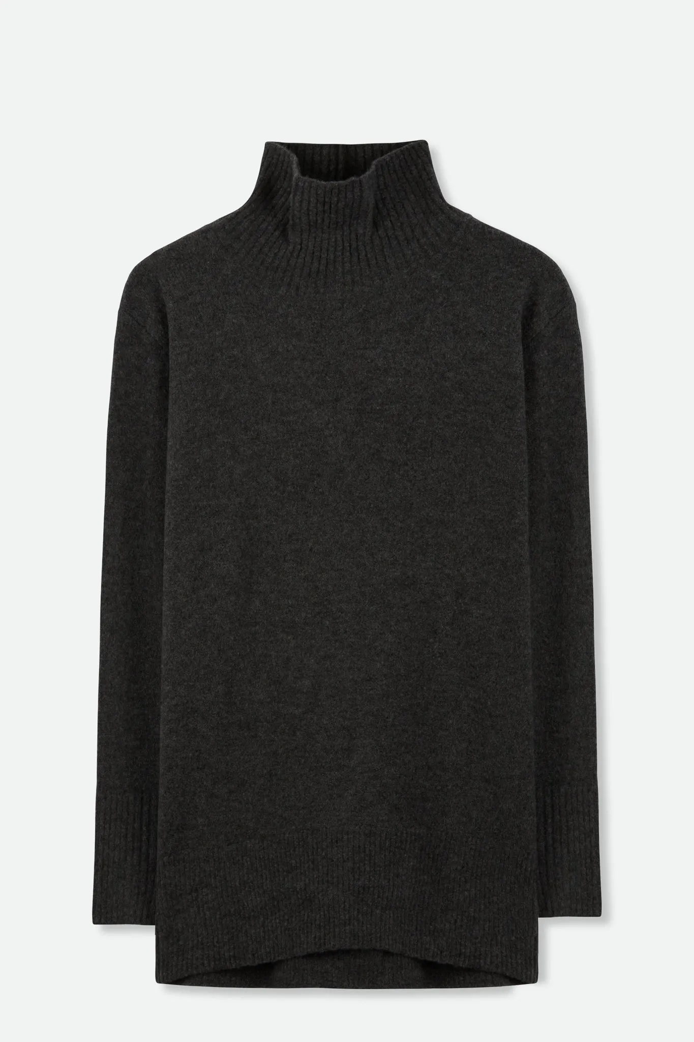 OLYMPIA OVERSIZED TURTLENECK IN CASHMERE CHARCOAL