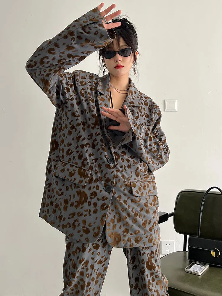 Panta Leopard Print Blazer