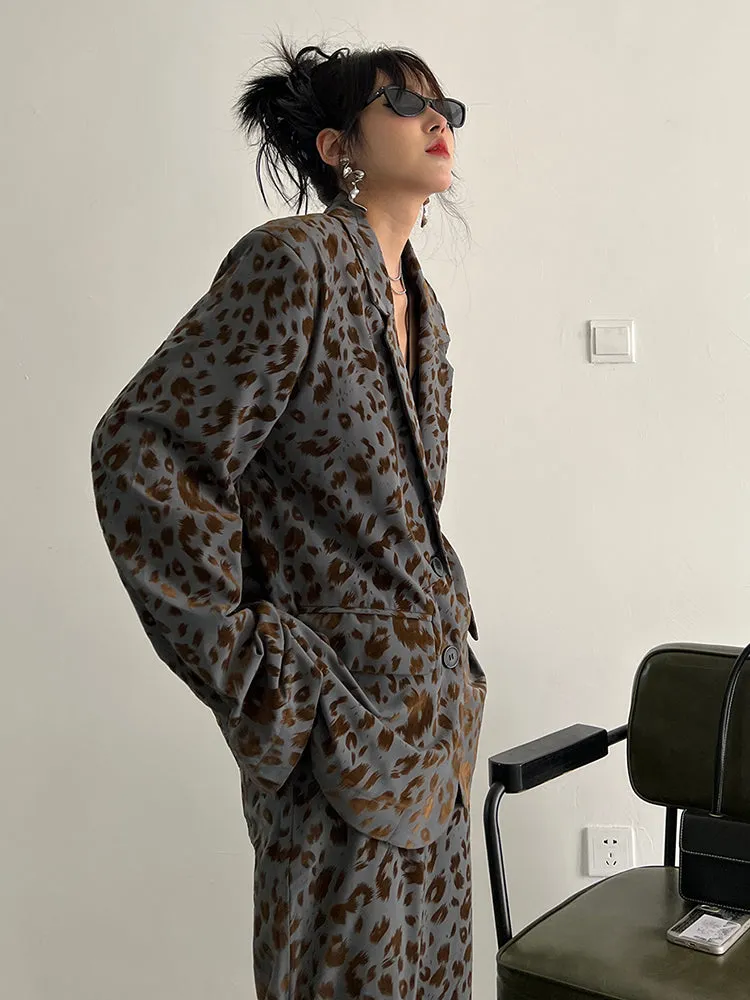 Panta Leopard Print Blazer