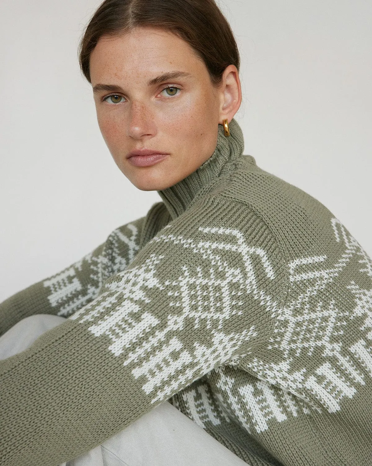 Pasaka: Sage Merino Wool Turtleneck