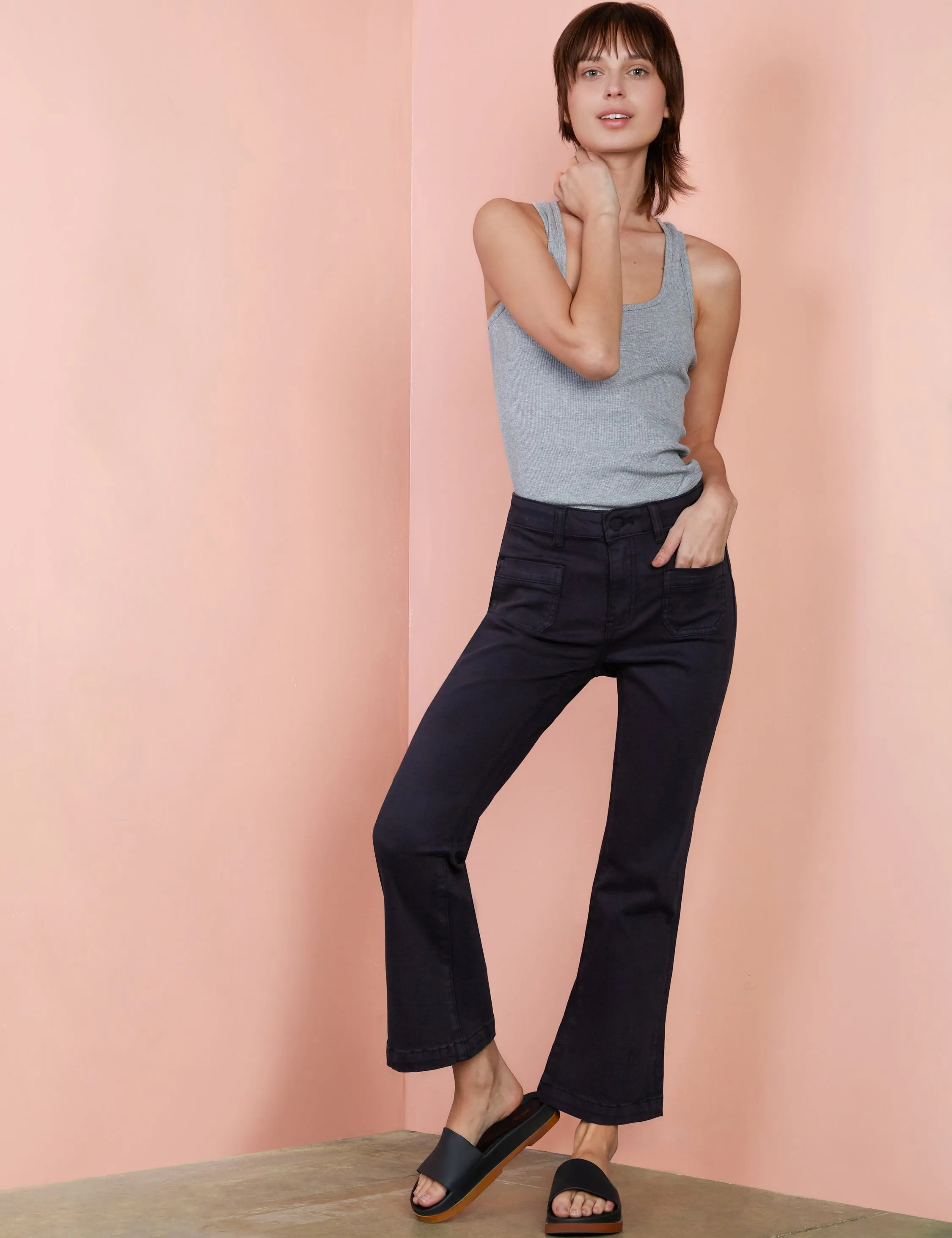 Patch Baby Cropped Flares