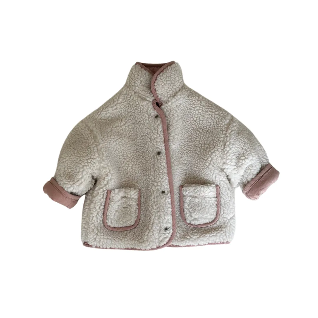 *PRE-ORDER* Reversible Teddy Coat - Dusky Pink