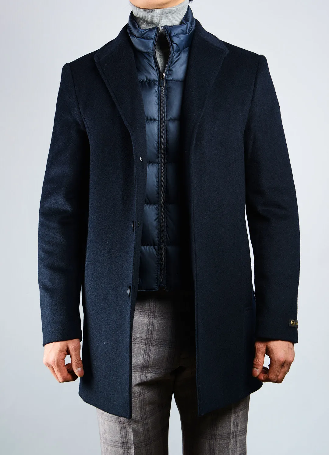 Preston Brushed Coat w/Shoulder Stitch Placket