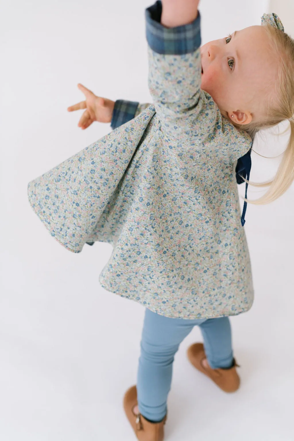 Reversible Swing Tunic in Schoolhouse Fleurs