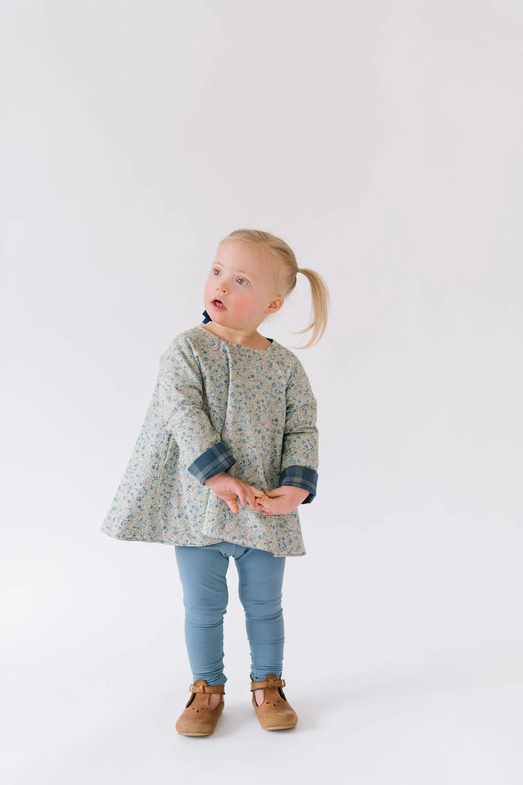 Reversible Swing Tunic in Schoolhouse Fleurs