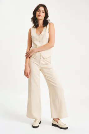 ROLLAS - Sailor Linen Pant in Biscuit