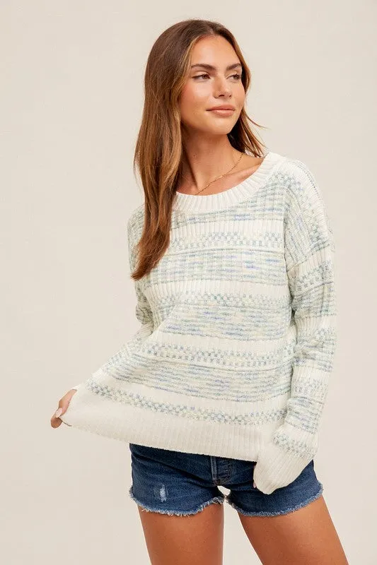 Textured Round Neck Pullover Sweater for Women - Cozy, Stylish Knitwear in Various Colors