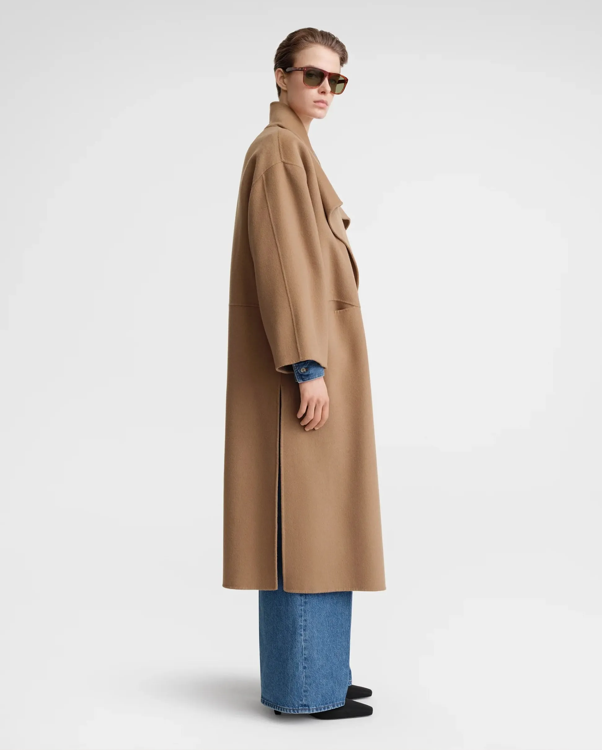 SIGNATURE WOOL CASHMERE COAT / CAMEL