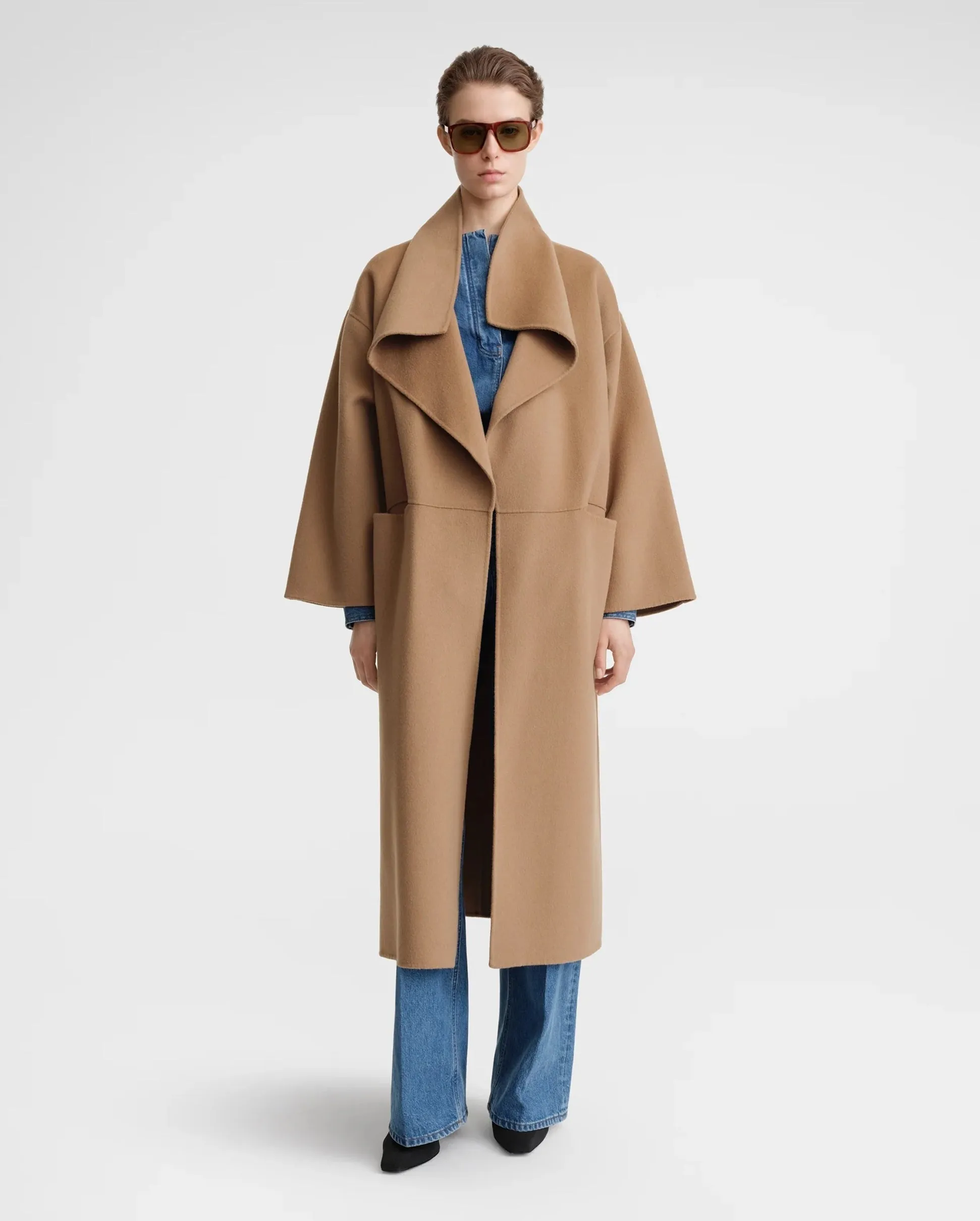 SIGNATURE WOOL CASHMERE COAT / CAMEL