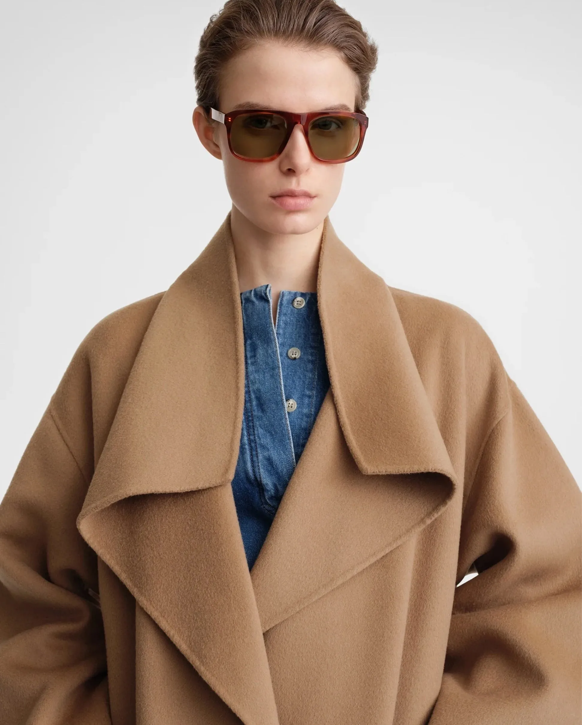 SIGNATURE WOOL CASHMERE COAT / CAMEL