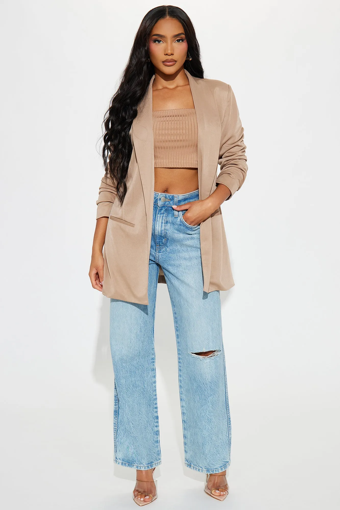 The Harlow Blazer - Taupe