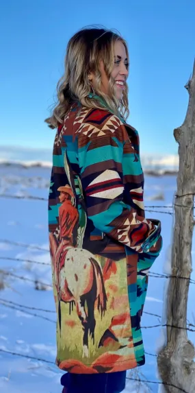 The Kodiak Cowboy Cactus Aztec Coat