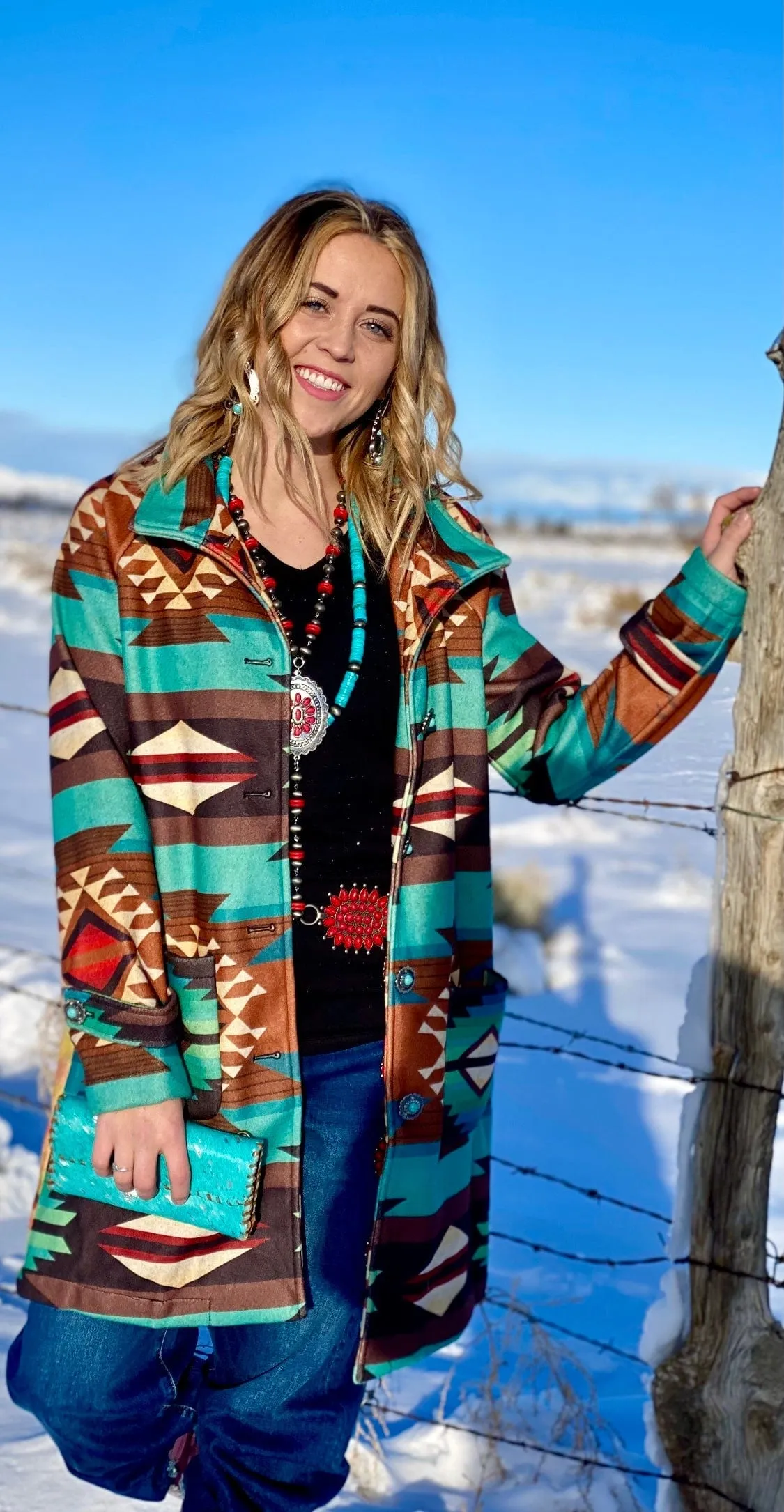 The Kodiak Cowboy Cactus Aztec Coat