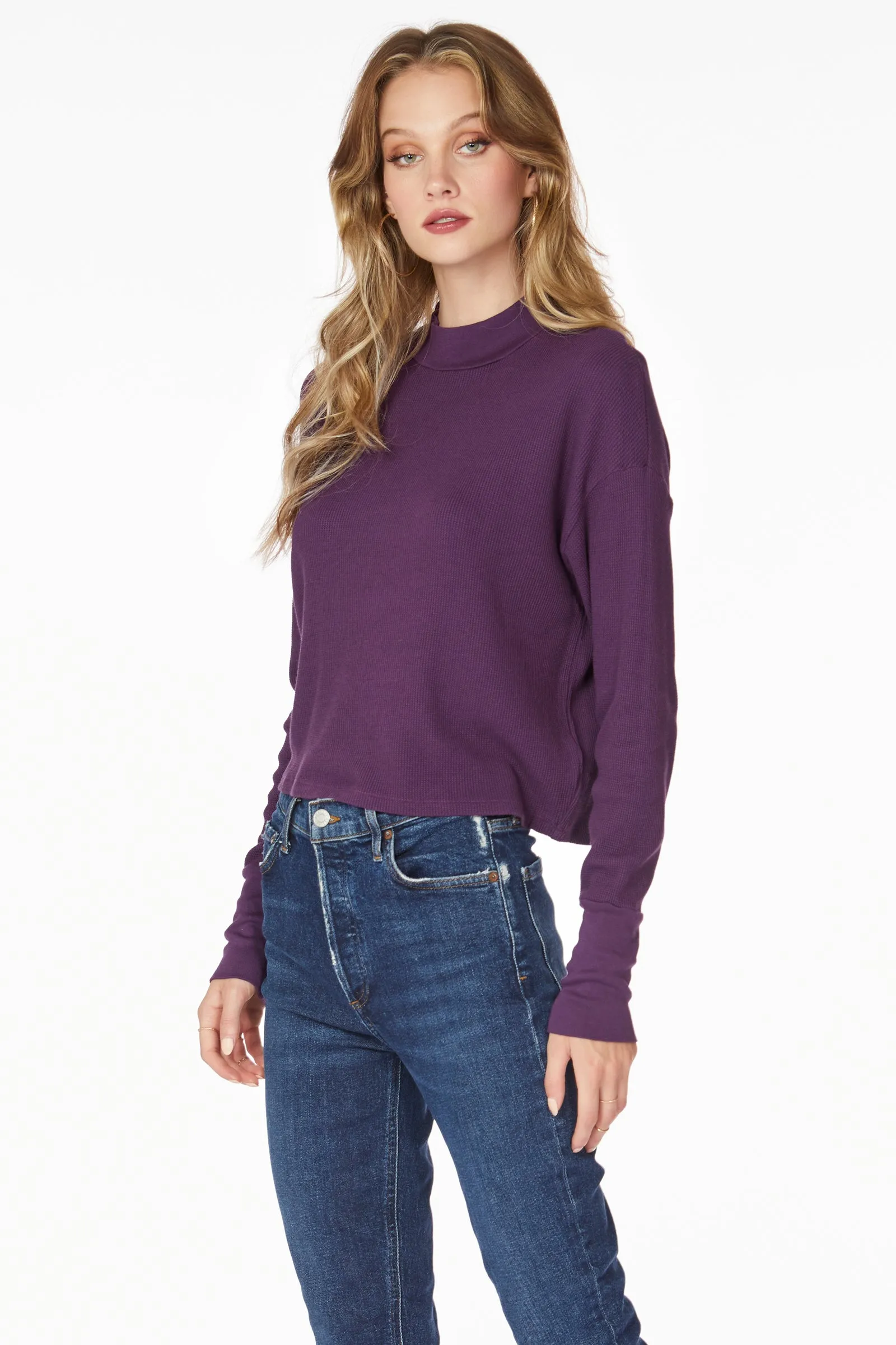 THERMAL RIB MIX TURTLENECK