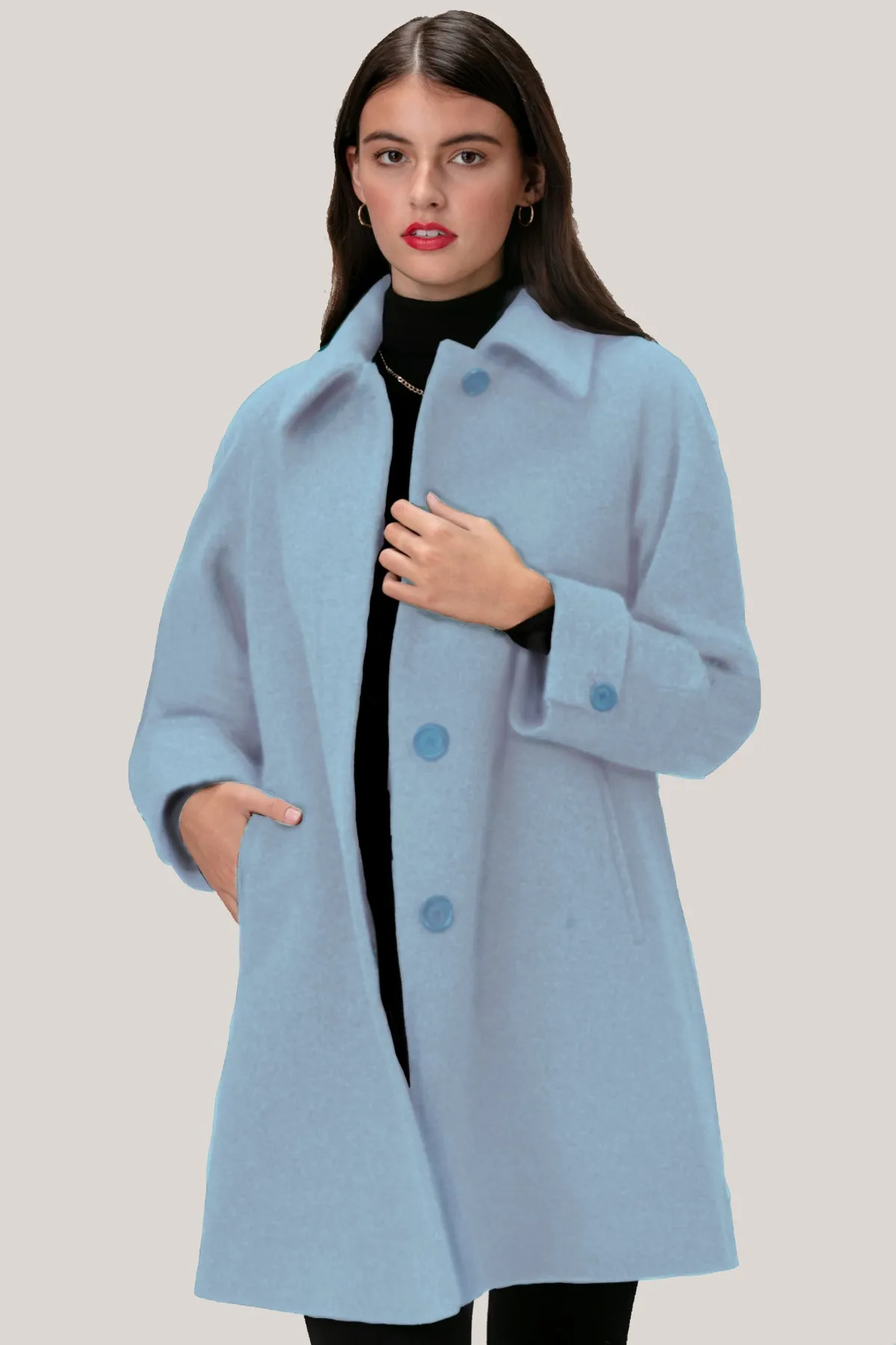 TRINITY Wool & Cashmere Swing Coat 3174