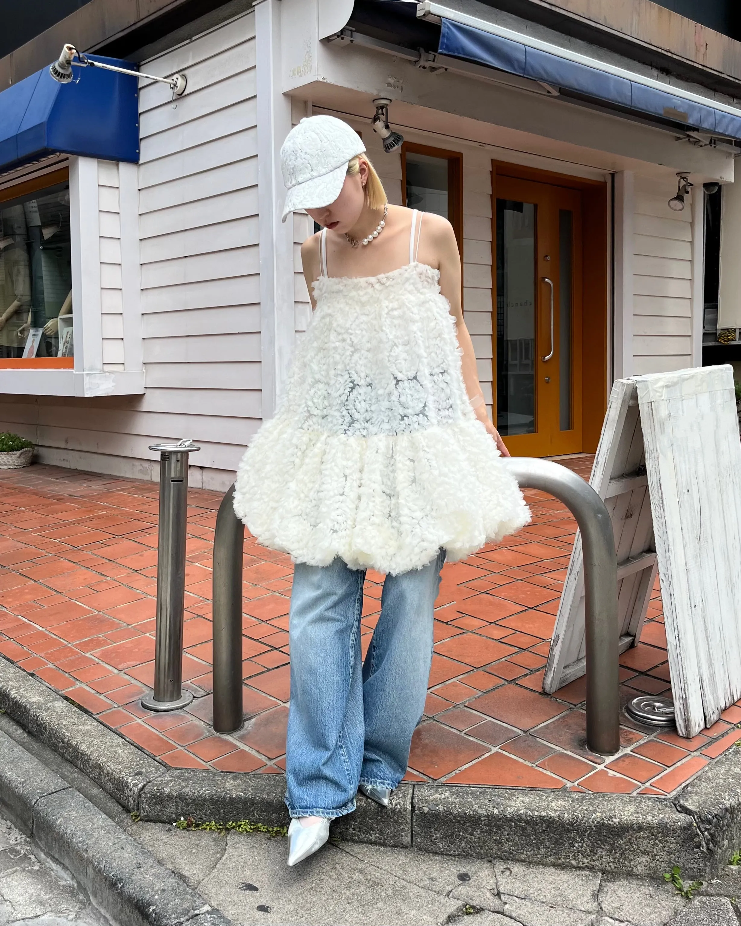 Tulle balloon tunic