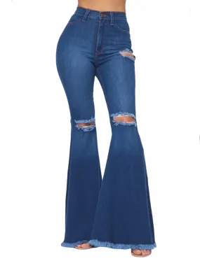 Vibrant Stretch Flare Jeans (Dark Stone) P1115