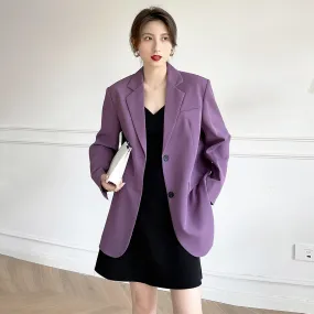 Women Blazer Coat,Oversize Suit,Purple Blazer,Black Suit Coat,Tan Blazer Jacket,Fall coat for women,Plus Size Coat,Wedding guest Suit