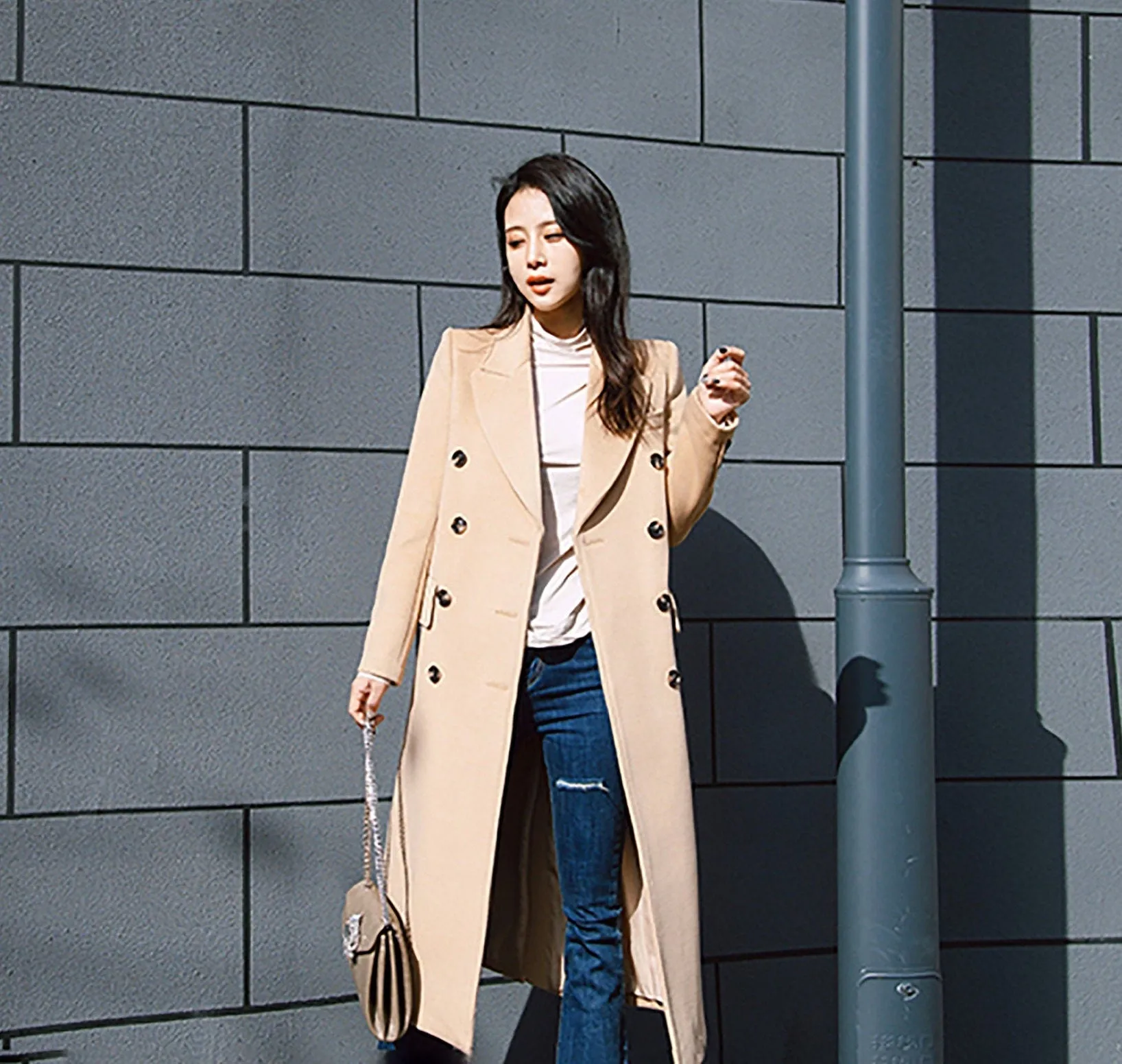 Women Camel Wool Coat,Double breasted Wool Long Coat,Winter coat women,Reefer Coat,Long Wool Coat,Thicken Woolen Coat,Plus size Overcoat