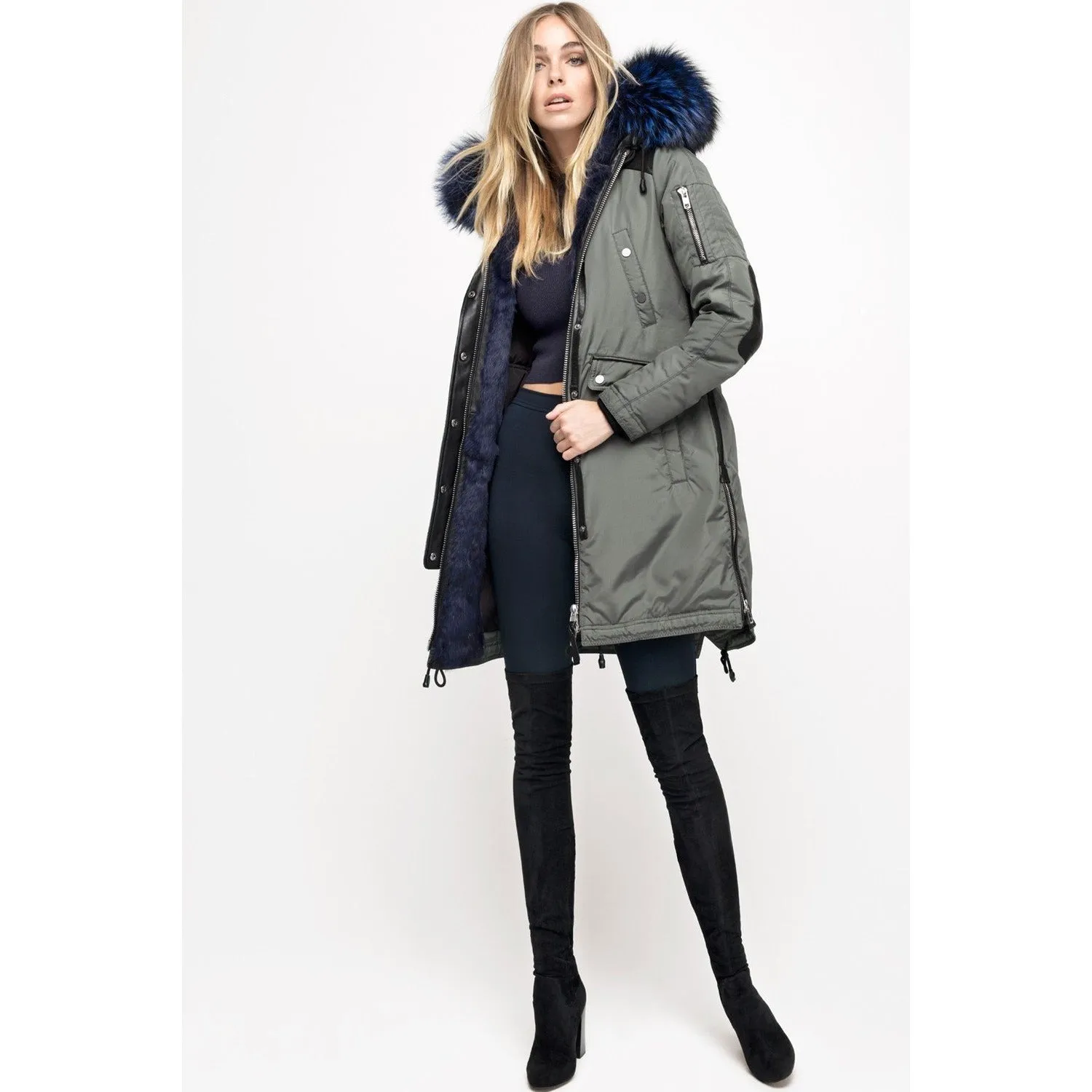 Women's Nicole Benisti Brera Coat - Military/Blue